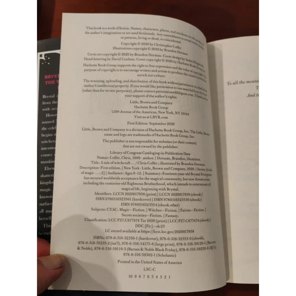 A‎ Tale of Witchcraft by Chris Colfer (1st Ed. 2020 HC)